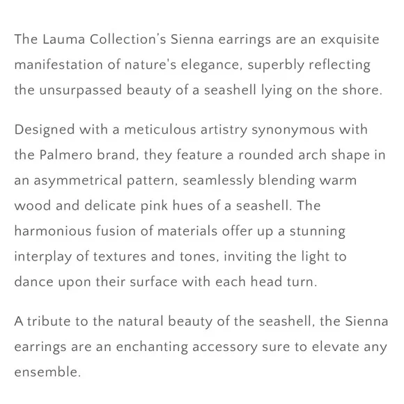 Pink resin and wood earrings Sienna Earrings from the Lauma Collection - Picture 7 of 9